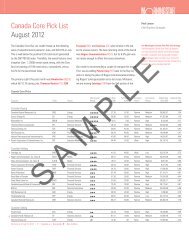 Canada Core Pick List August 2012 - RBC Direct Investing