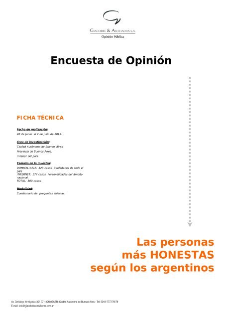 ENCUESTA DE OPINON PUBLICA