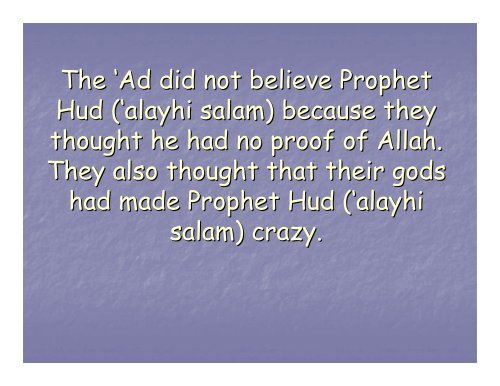 Prophet Hud ('alayhi salam) - Abdurrahman