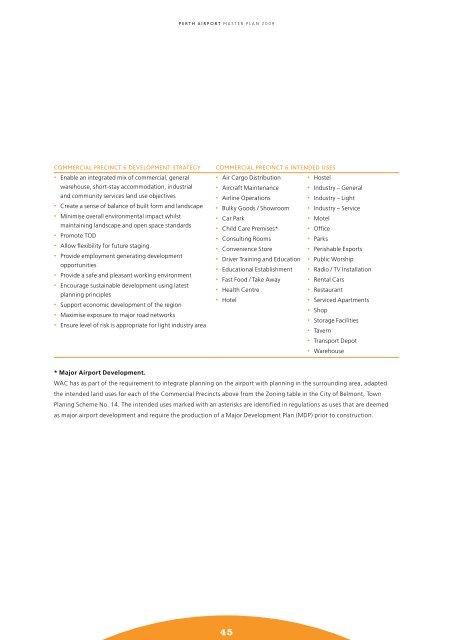 PERTH AIRPORT Master Plan 2009