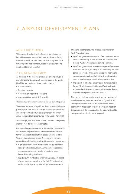 PERTH AIRPORT Master Plan 2009