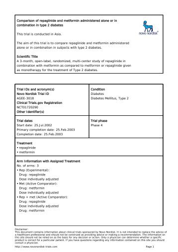 PDF file of registered information - Clinical Trials at Novo Nordisk