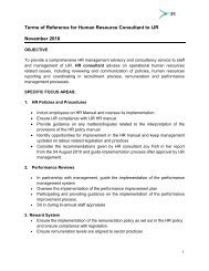 Terms of Reference for HR Consultant