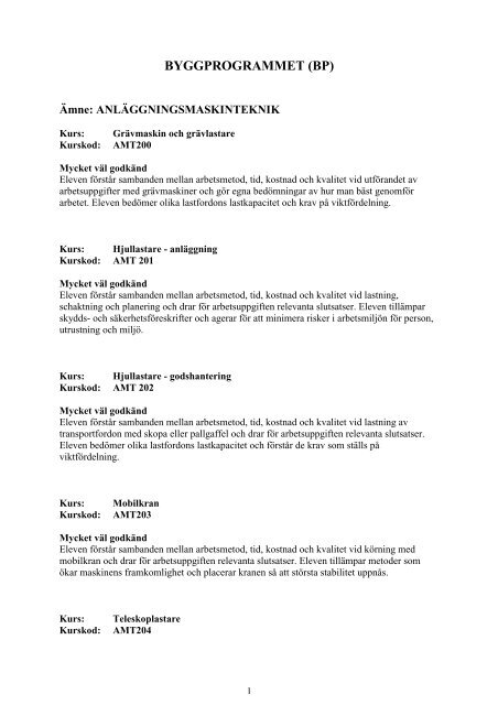 BYGGPROGRAMMET (BP) - Skolverket