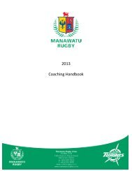 2013 Coaching Handbook - Manawatu Rugby
