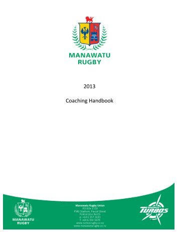 2013 Coaching Handbook - Manawatu Rugby