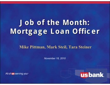 Mortgage Loan Officer - US Bank