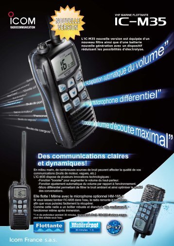 Documentation commerciale IC-M35 - Icom France