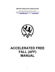 accelerated free fall (aff) manual - British Parachute Association