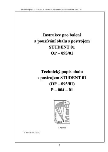 TechnickÃ½ popis a instrukce pro balenÃ­ - MarS as