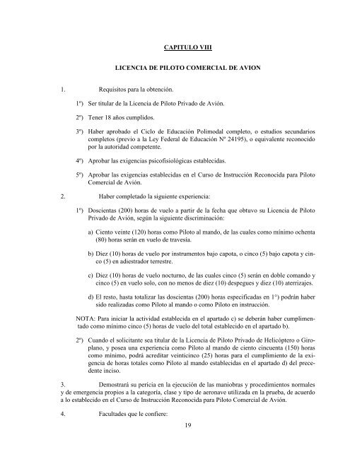 normas para el otorgamiento de certificados de idoneidad aeronautica