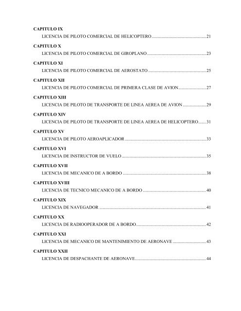 normas para el otorgamiento de certificados de idoneidad aeronautica