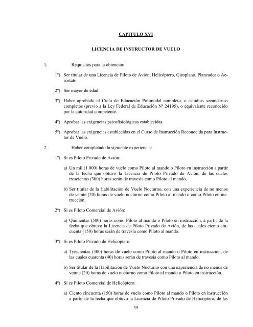 normas para el otorgamiento de certificados de idoneidad aeronautica