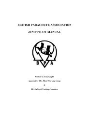 BRITISH PARACHUTE ASSOCIATION JUMP PILOT MANUAL
