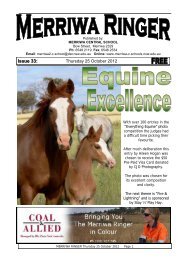 24 Merriwa Ringer Issue 33, 2012 Week 43 [pdf, 2 MB]