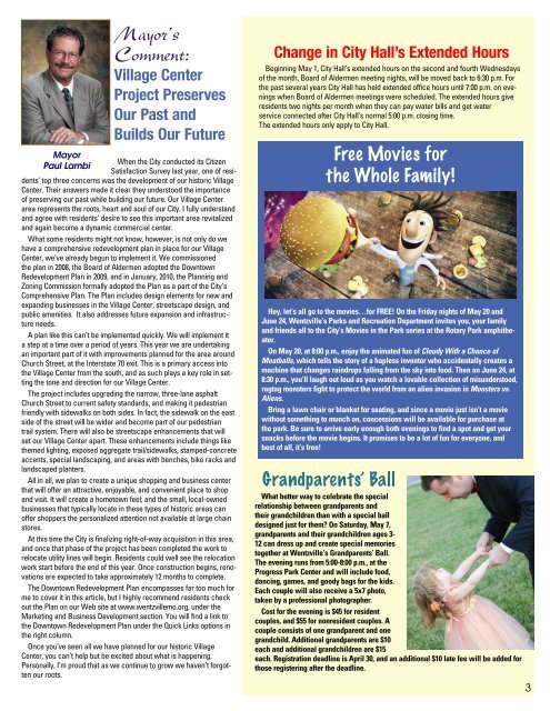 May/June 2011 Newsletter - The City of Wentzville | Missouri