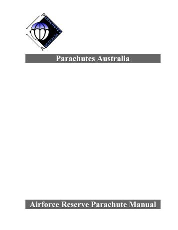 Thinback Parachute Manual - Parachutes Australia