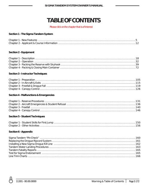 tandem vector owner's manual