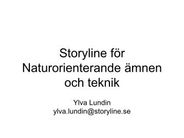 Storyline (Ylva Lundin) - Skolverket