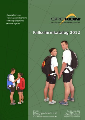 Fallschirmkatalog 2012 - SÃ¤chsische Spezialkonfektion GmbH