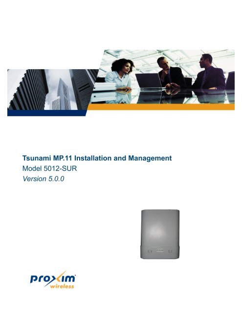 Tsunami MP.11 Installation and Management Model 5012-SUR ...