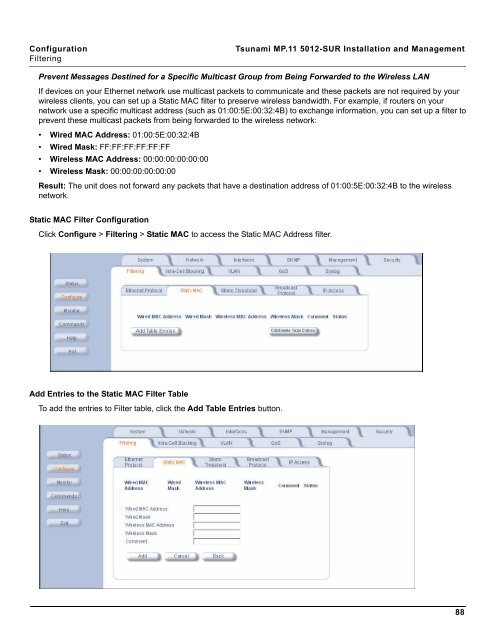 Tsunami MP.11 Installation and Management Model 5012-SUR ...