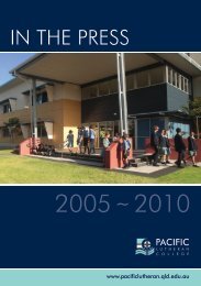 From The Principal - Tatachilla Lutheran College