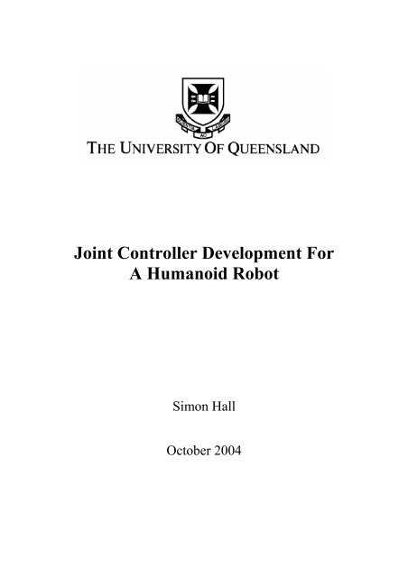 Joint Controller Development For A Humanoid Robot