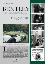 magazine - Bentley Drivers Club NSW