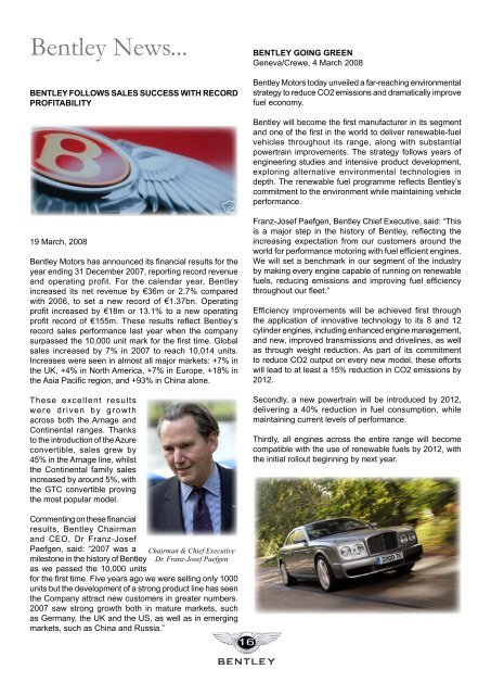 magazine - Bentley Drivers Club NSW