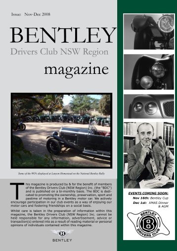 magazine - Bentley Drivers Club NSW