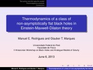 Thermodynamics of a class of non-asymptotically flat black holes in ...