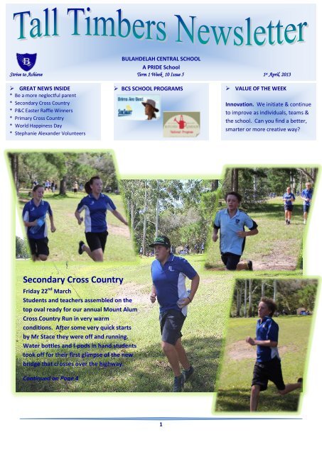 Secondary Cross Country - Bulahdelah Central School