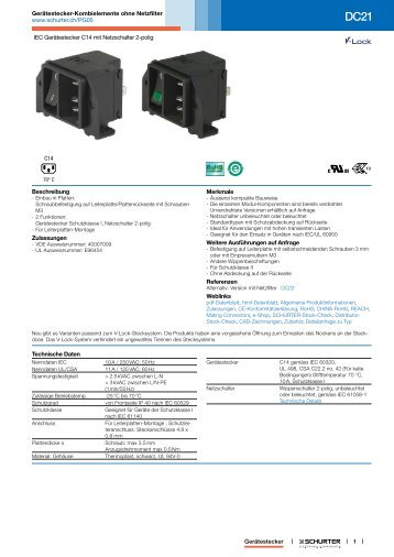 pdf-Datenblatt DC21 - Schurter