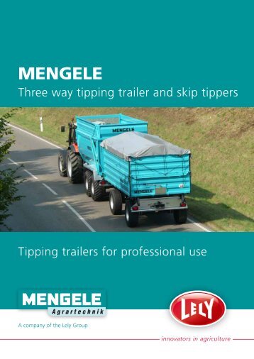 Three way tipping trailer and skip tippers - Lely