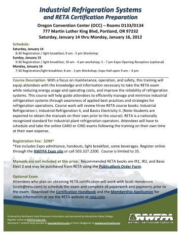 Industrial Refrigeration Systems - Northwest Food Processors ...