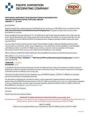 96th annual northwest food manufacturing & packaging expo ...