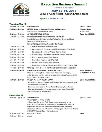 Executive Business Summit - Northwest Food Processors Association