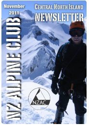 November 2011 - New Zealand Alpine Club