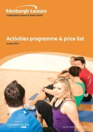Activities programme & price list - Ch-change.com
