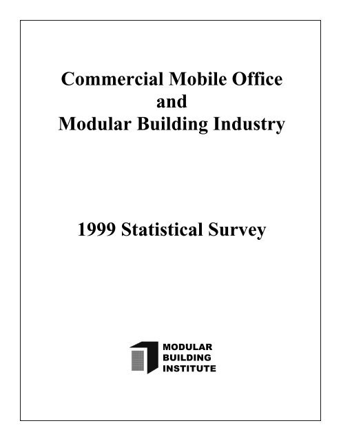 1999 Statistical Survey - Modular Building Institute