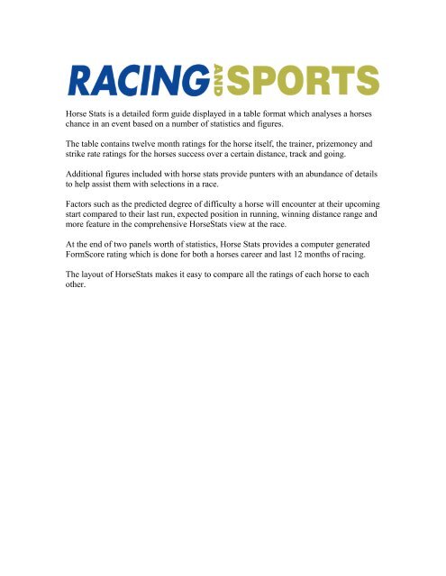 an explanation - Racing And Sports