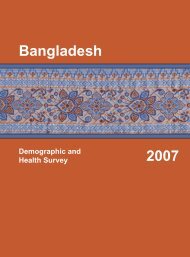 Bangladesh Demographic and Health Survey 2007 [FR207]
