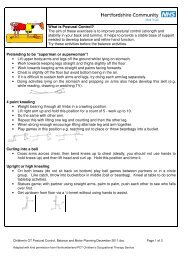 Postural Control, Balance and Motor Planning