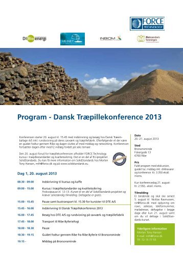 Program - Dansk Træpillekonference 2013 - Energy Supply DK