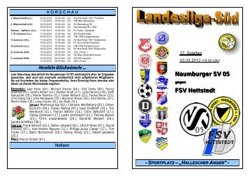 FSV Hettstedt - Naumburger SV 05