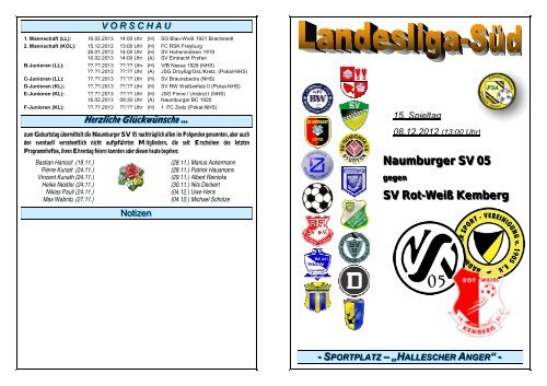 SV Rot-Weiss Kemberg - Naumburger SV 05