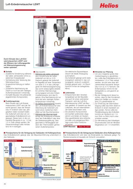 Produkt-Beschreibung und technische Daten - Helios KWL easyPlan