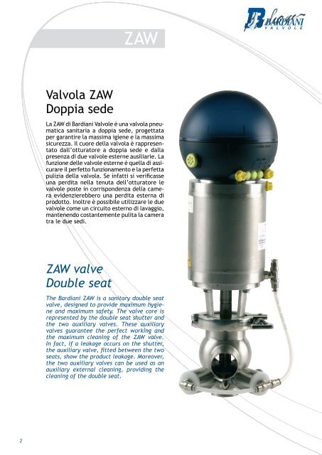 Valvole Doppia Sede ZAW ZAW Double Seat Valves - Alflow