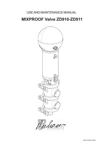 MIXPROOF Valve ZD910-ZD911 - Alflow